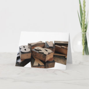 wood letters greeting card