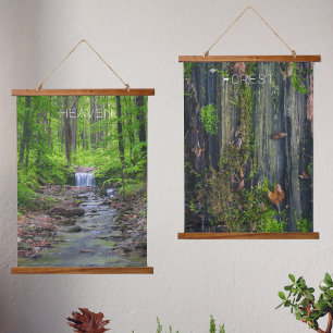 Wood life hanging tapestry