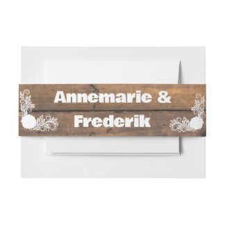 Wood & Lights Wedding Belly Band Invitation Belly Band