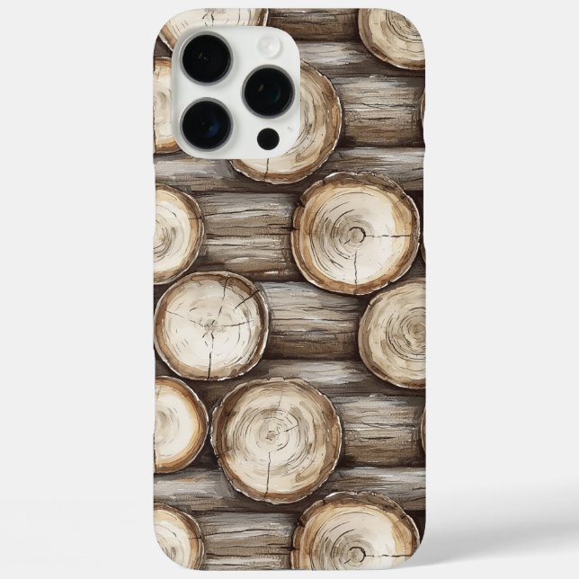 Wood Log Cabin Christmas Case-Mate iPhone Case (Back)