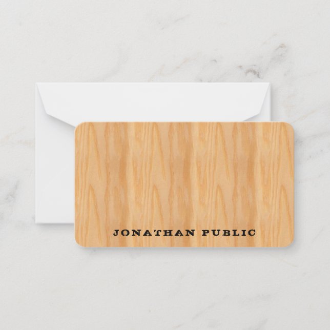 Wood Look Distressed Text Monogram Template (Front)