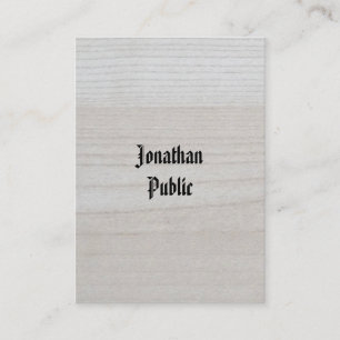 Wood Look Handwritten Luxurious Premium Thick Business Card