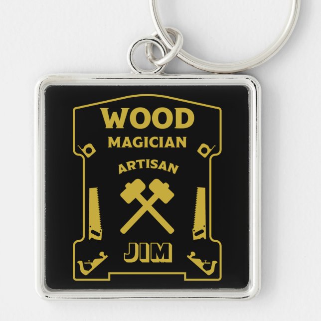Wood Magician  Key Ring (Front)