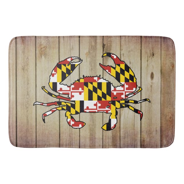 Wood Maryland flag bathmat (Front)
