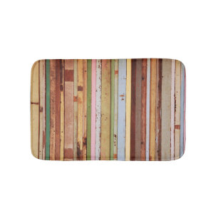 Wood Material: Vintage Wallpaper Texture Bath Mat