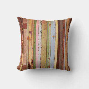 Wood Material: Vintage Wallpaper Texture Cushion