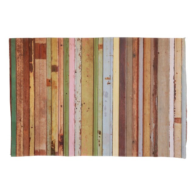 Wood Material: Vintage Wallpaper Texture Pillowcase (Front)