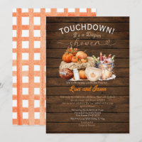 Wood Milk & Football Pumpkin Fall Diaper Shower
