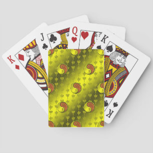 Wood Monkey Playing Cards