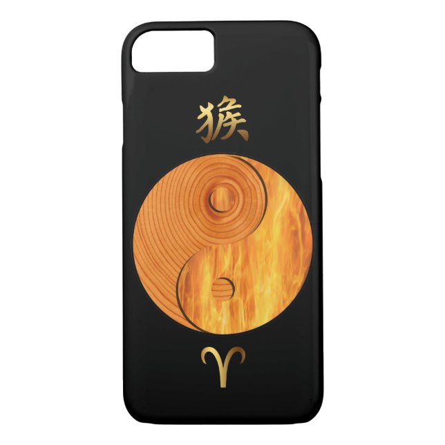 Wood Monkey Year and Aries Fire Sign Case (Back)