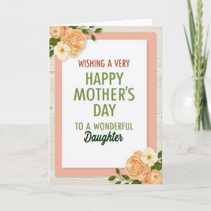 Wood Mothers Day Joy Card