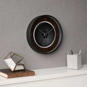 Wood Music Speaker Clock