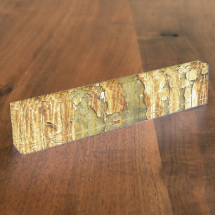wood nameplate