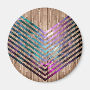 Wood nebula chevron magnet