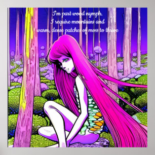 Wood Nymph. Edit text or remove  Poster