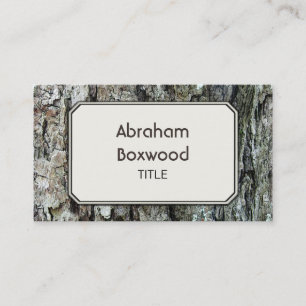 Wood Old Bark Personalised Botanical Customisable Business Card