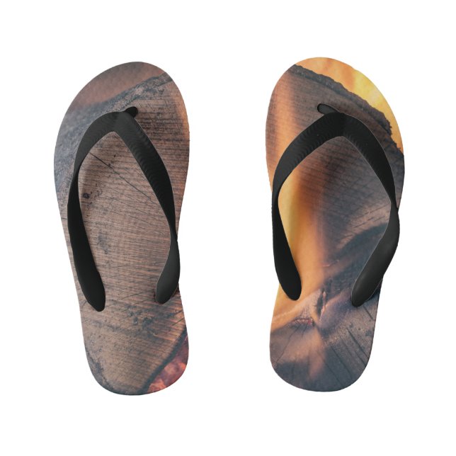 Wood on fire kid's thongs (Footbed)