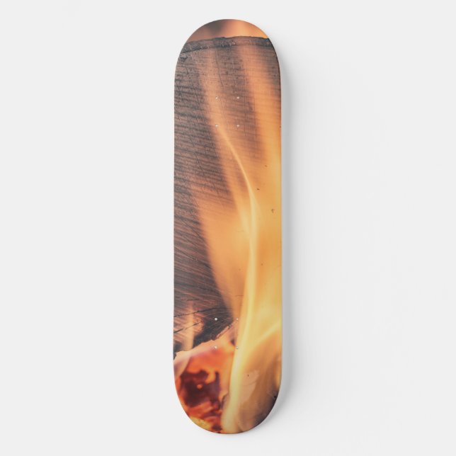 Wood on fire skateboard (Front)