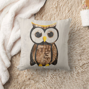 Wood - Owl Cushion