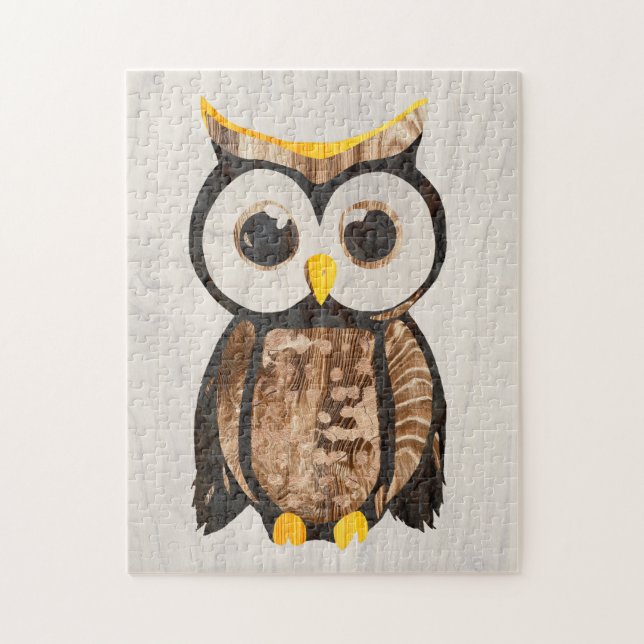 Wood Owl Jigsaw Puzzle (Vertical)