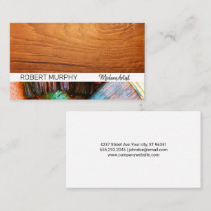 Wood Paint Brushes Business Card