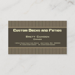 Wood Panel Construction Business Card