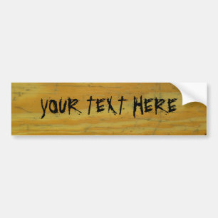 Wood panel custom bumper sticker