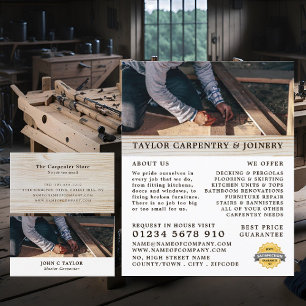 Wood Panels, Carpentry, Carpenter Advertising Flyer