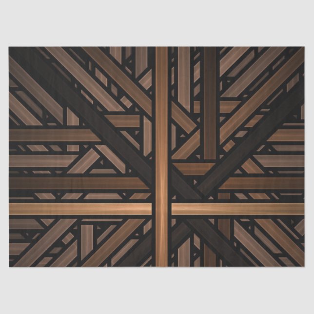 Wood Pattern Design Decoupage Tissue Paper (Front)