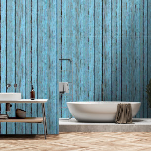 Wood pattern mural weathered flaking paint 2'x2' wallpaper