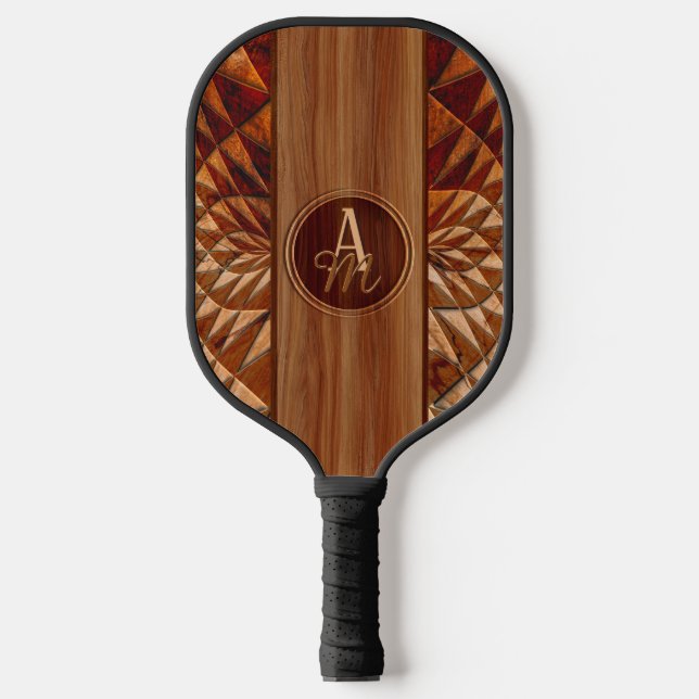 Wood Pattern Pickleball Paddle (Front)