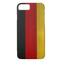 Wood Pattern with Engraved Germany Flag
