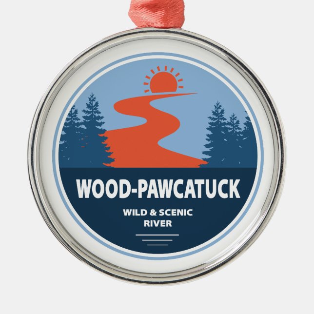 Wood-Pawcatuck Wild And Scenic River Metal Ornament (Front)