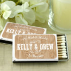 Wood Personalised White Matchboxes - Set Of 50
