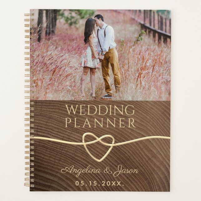 Wood Photo Wedding Planner (Front)