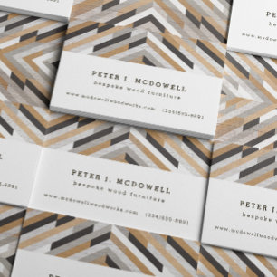 Wood Plank Collage Professional Business Card