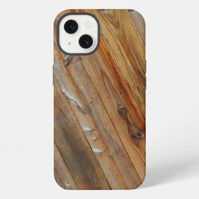 Wood Plank Diagonal iPhone Case (Back)