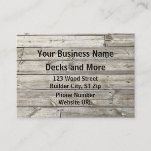 Wood Planks Deck Template Business Cards