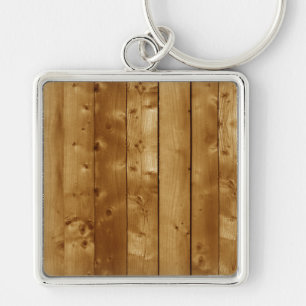 Wood planks key ring