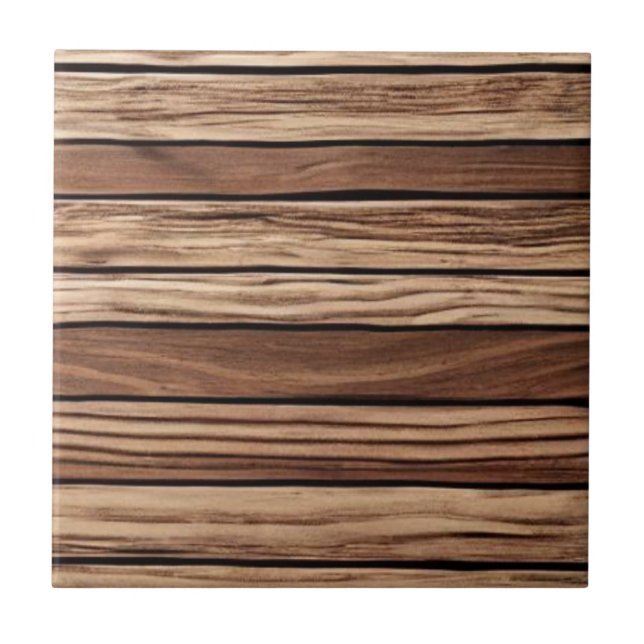 Wood planks on wood ceramic tile (Front)