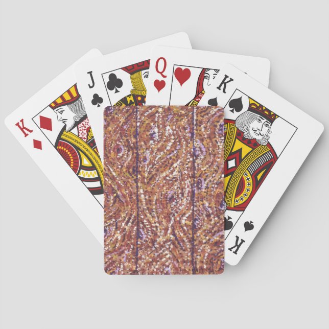 Wood Planks Pointillism Playing Cards (Back)