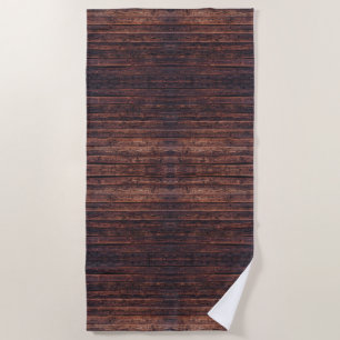 Wood Planks With Grain Details Closeup Photo Image Beach Towel