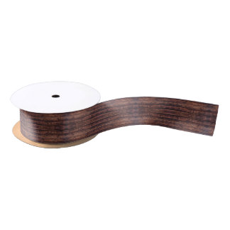 Wood Planks With Grain Details Closeup Photo Image Satin Ribbon