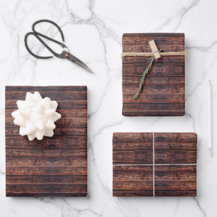 Wood Planks With Grain Details Closeup Photo Image Wrapping Paper Sheet