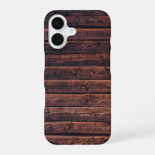 Wood Planks With Grain Details Closeup Photo iPhone 16 Case
