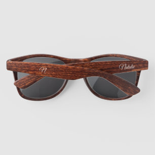Wood print   -  monogrammed sunglasses
