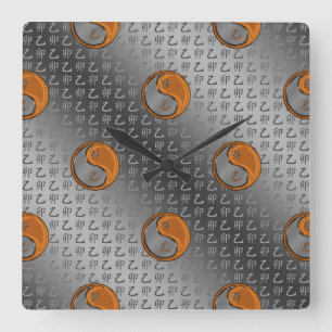 Wood Rabbit Square Wall Clock