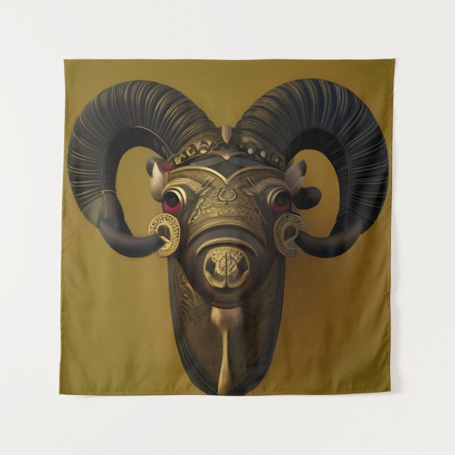 Wood Ram Tapestry (Front)