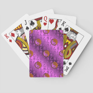 Wood Rooster Playing Cards