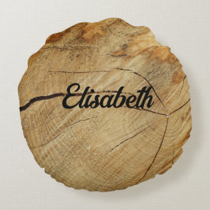 wood round pillow